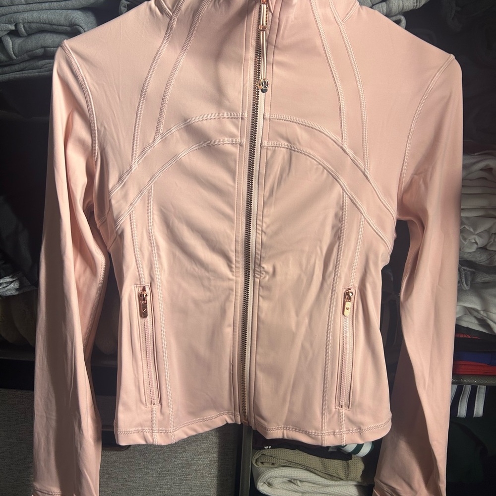 lululemon athletica Pale Pink Zip-Up Bomber Jacket